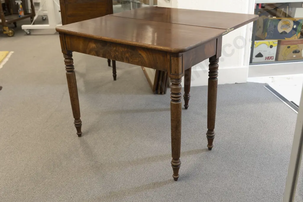 C19th Century D Shaped Foldover Tea Table Image 1++