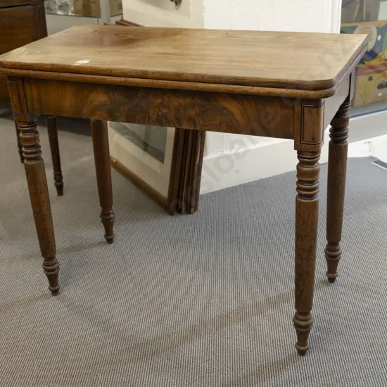 C19th Century D Shaped Foldover Tea Table