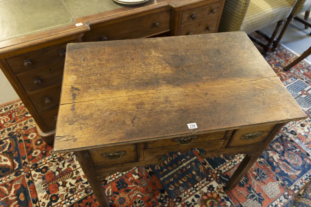 Geo III Oak Lowboy Image 1++