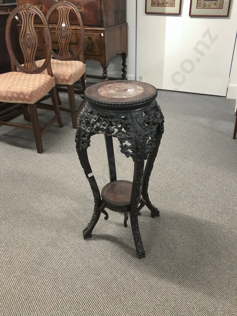 Antique Chinese Padoukwood Jardiniere Table Image 1++