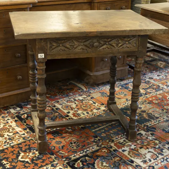 C18th Spanish Oak Side Table