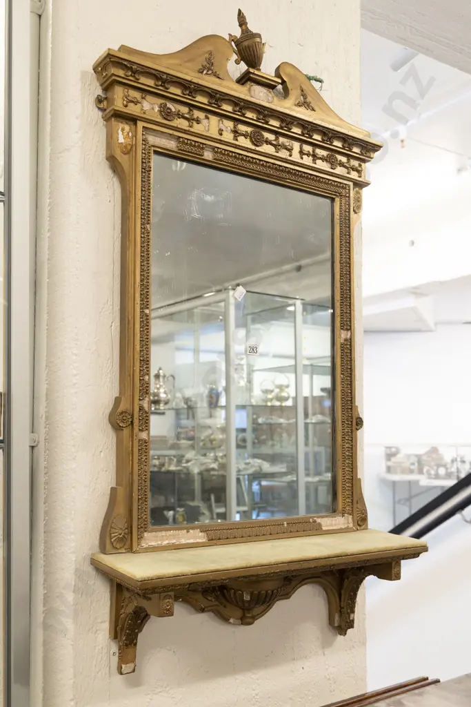 Regency Gilt Framed Wall Mirror Image 1++