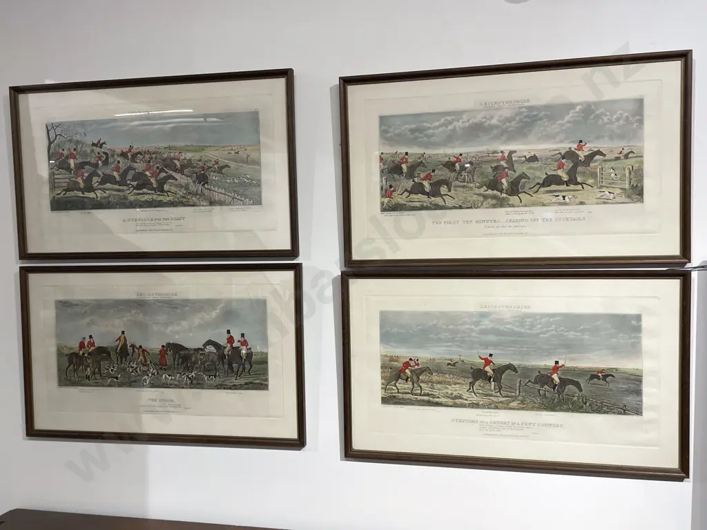 Set of Four Hand Coloured Engravings After John Dean Paul Image 1++