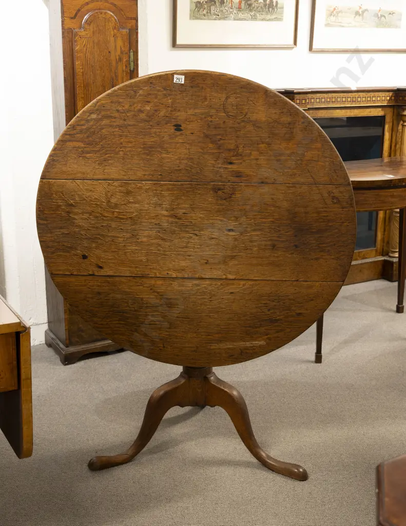 Geo III Oak Circular Snap Top Supper Table Image 1++