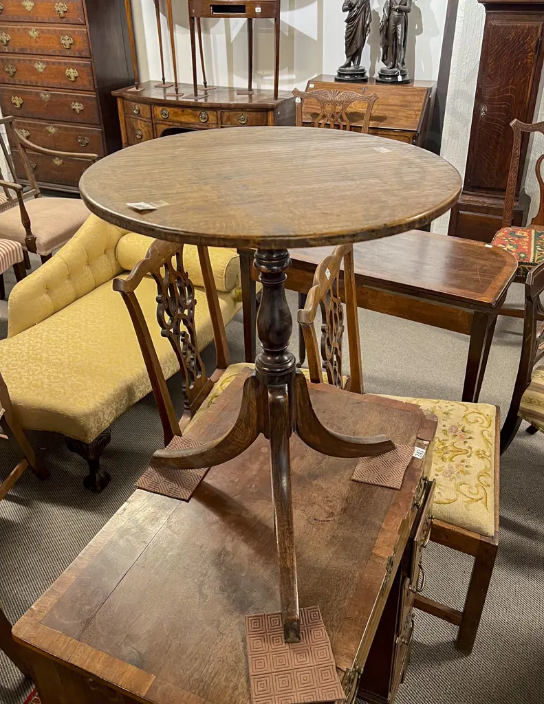 Oak and Stained Beech Wine/Occasional Table Image 1++
