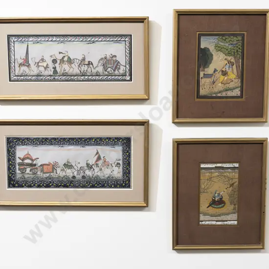 2 Pairs Of Moghul Paintings