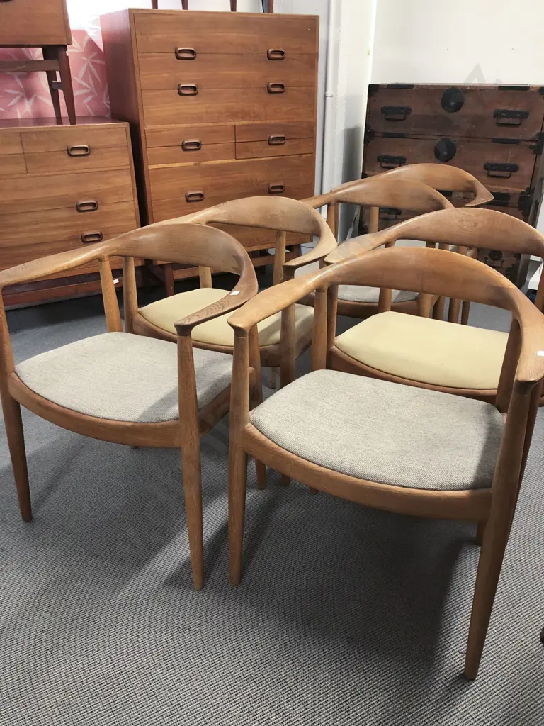 Set of Six Johannes Hansen JH 503 Teak Dining Chairs Image 1++