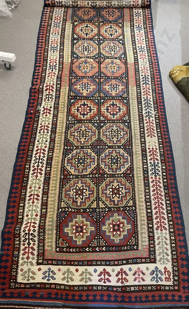 Traditional Kilim Wide Runner 410 x 134 Image 1++