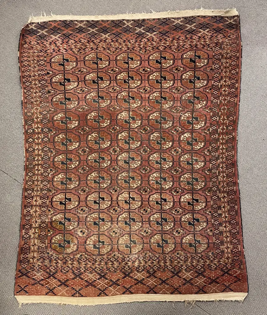 Antique Persian Bokhara 168cm x 127cm (very worn) Image 1++