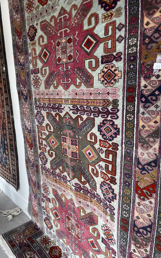 Antique Caucasian Rug 227cm x 128cm Image 1++