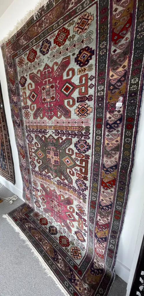 Antique Caucasian Rug 227cm x 128cm Image 1++