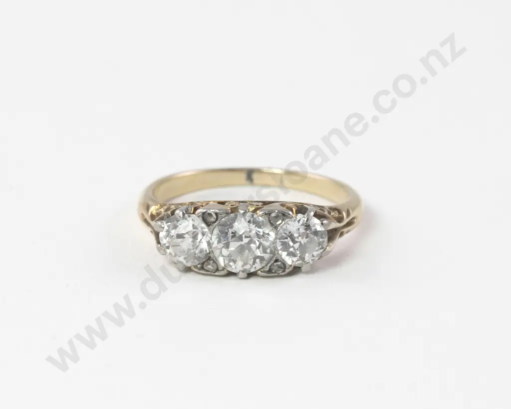 Victorian 15ct Seven Stone Diamond London Bridge Ring Image 1++
