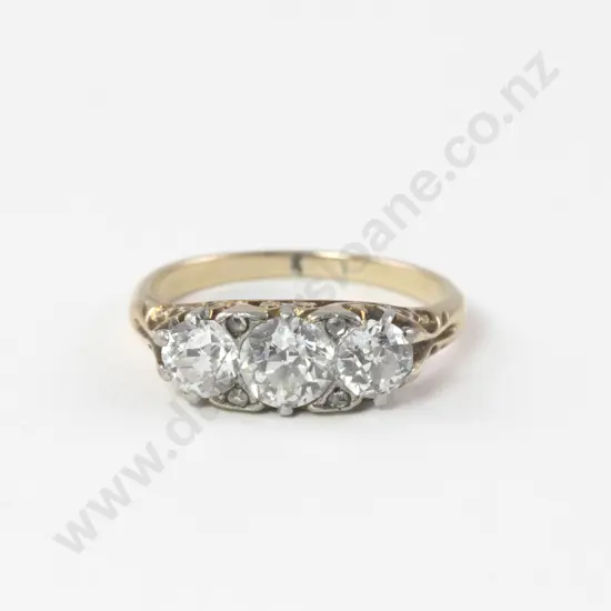 Victorian 15ct Seven Stone Diamond London Bridge Ring