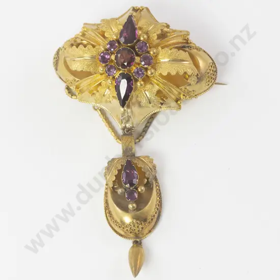 Victorian 15ct Target Brooch