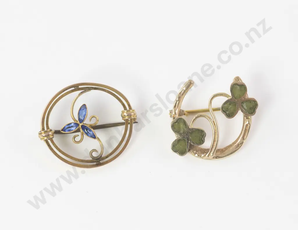 Victorian 9ct Horse Shoe Brooch Image 1++