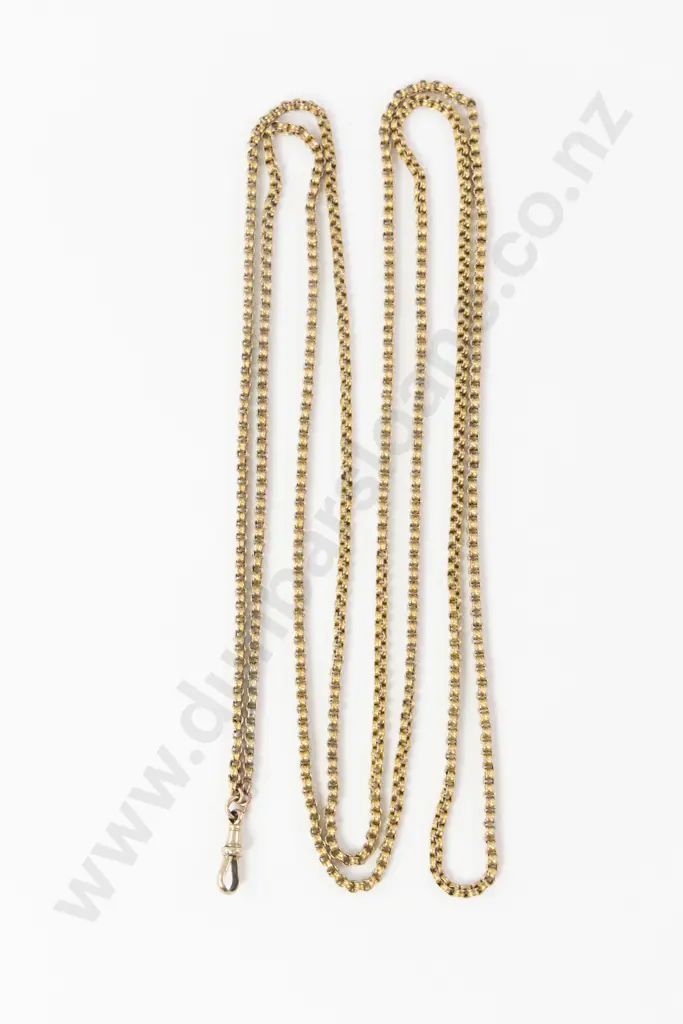 Victorian 9ct Fancy Trace Link Muff Chain Image 1++