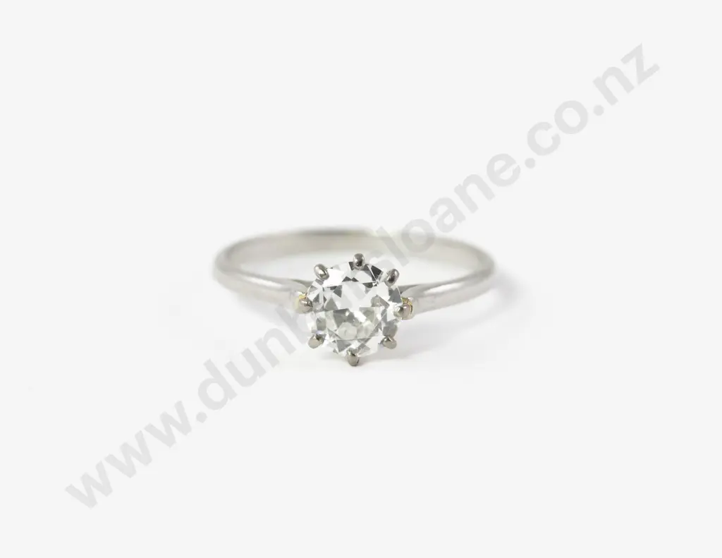 All Platinum Solitaire Diamond Ring Image 1++