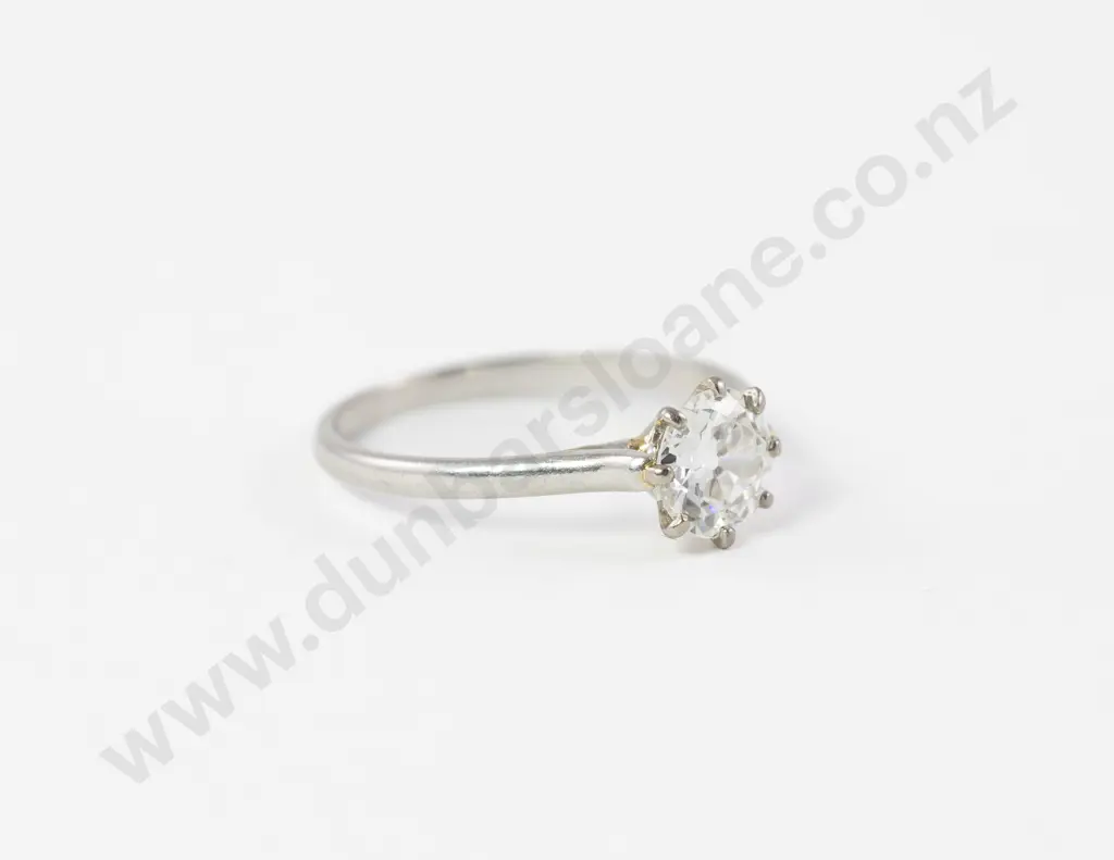 All Platinum Solitaire Diamond Ring Image 1++
