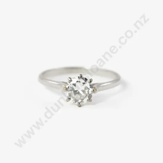 All Platinum Solitaire Diamond Ring
