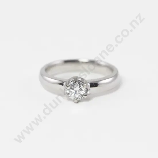 18ct White Gold Solitaire Diamond Ring