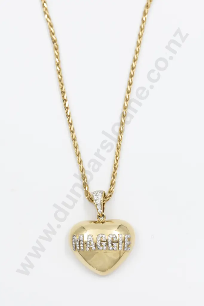 18ct and Diamond Heart 'Maggie' Pendant Image 1++
