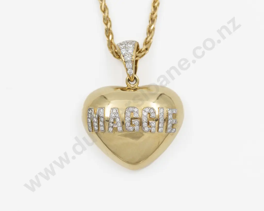 18ct and Diamond Heart 'Maggie' Pendant Image 1++
