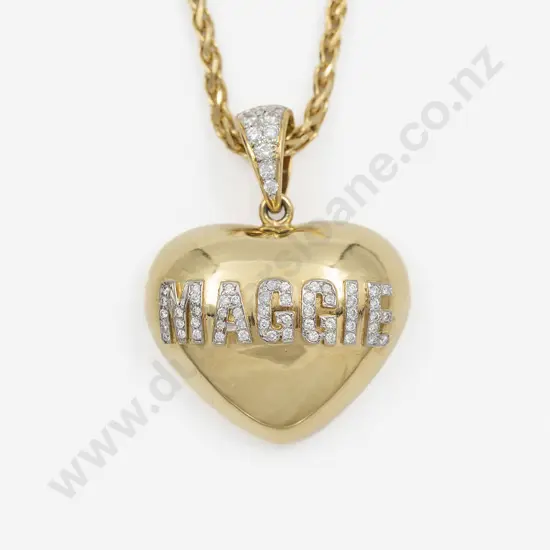 18ct and Diamond Heart 'Maggie' Pendant