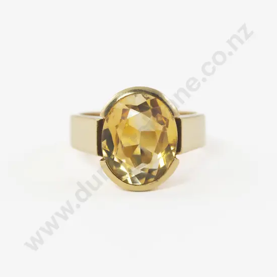 NZ Kobi Bosshard 18ct Single Citrine Ring