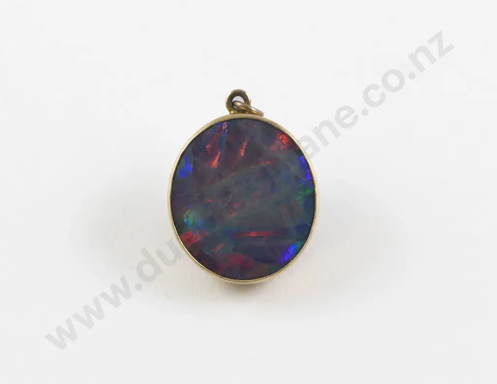 9ct Single Stone Opal Pendant Image 1++
