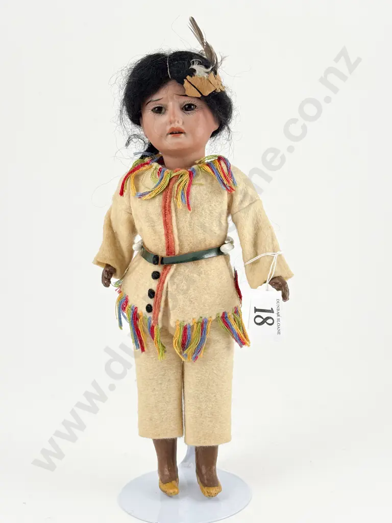 German Brown Bisque Character Doll Image 1++