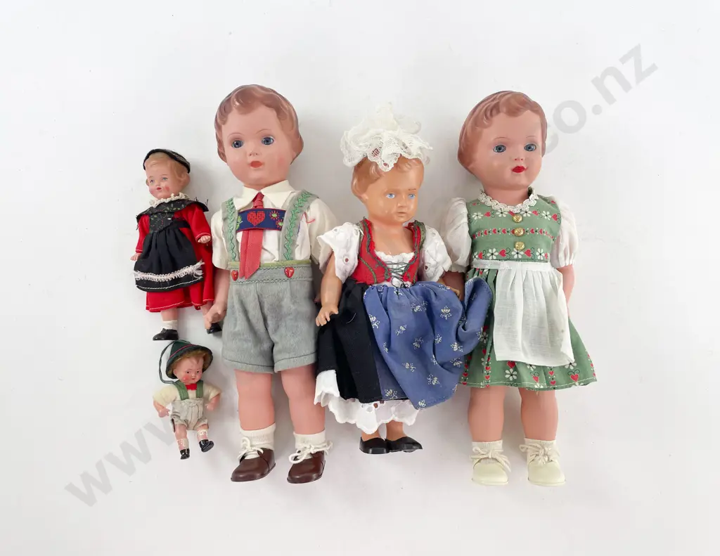 German Turtle Mark Celluloid Hansel and Gretel Dolls Image 1++
