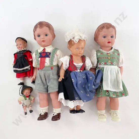 German Turtle Mark Celluloid Hansel and Gretel Dolls