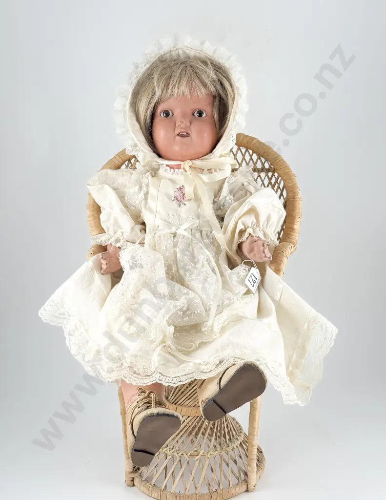 Rheinische Gummi und Celluloid-Fabrik Turtle Mark Made in Germany Celluloid Character Doll Image 1++