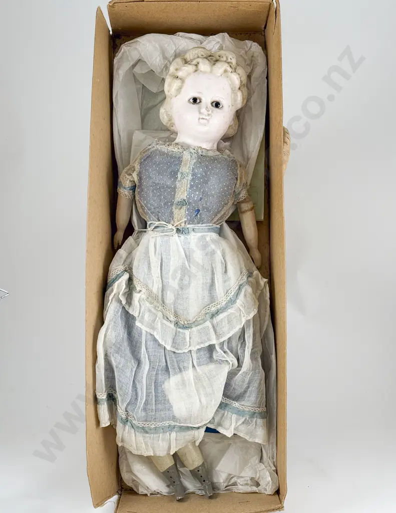 C1870 German Pumpkin Head Doll Image 1++