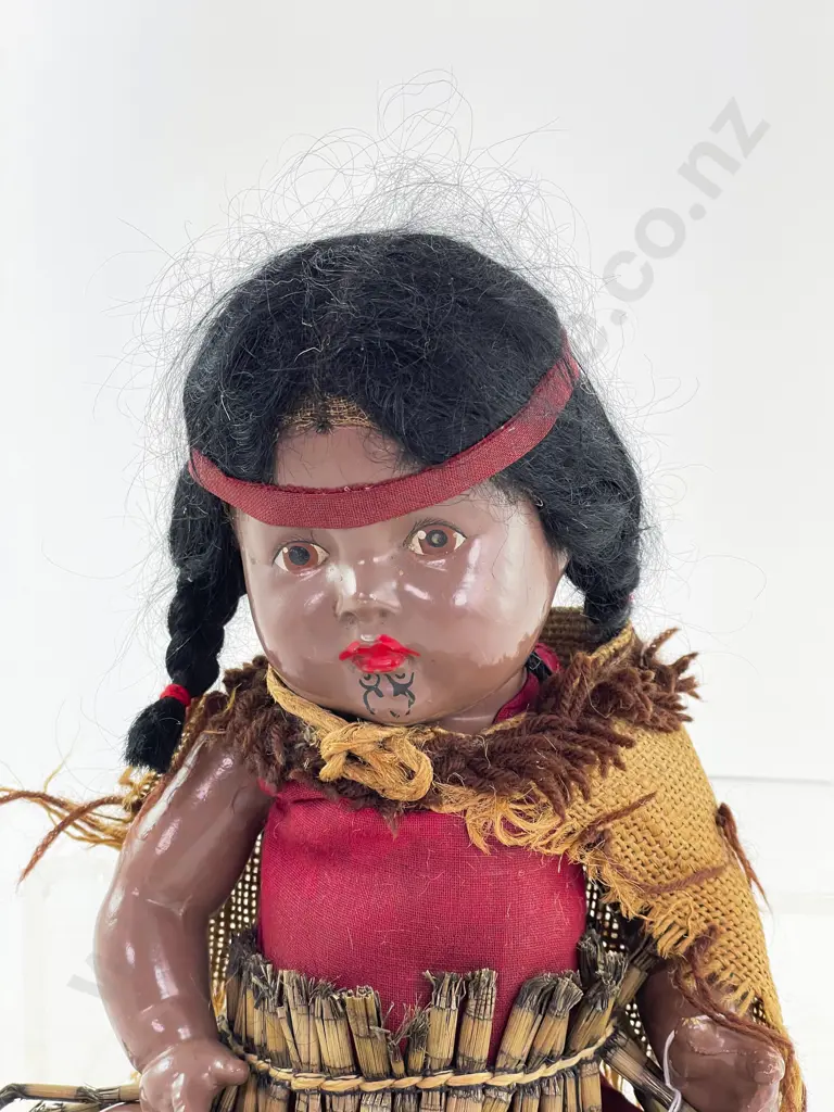 Unmarked All Composition Maori Doll Image 1++
