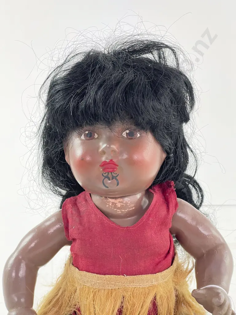 Unmarked All Composition Maori Doll Image 1++