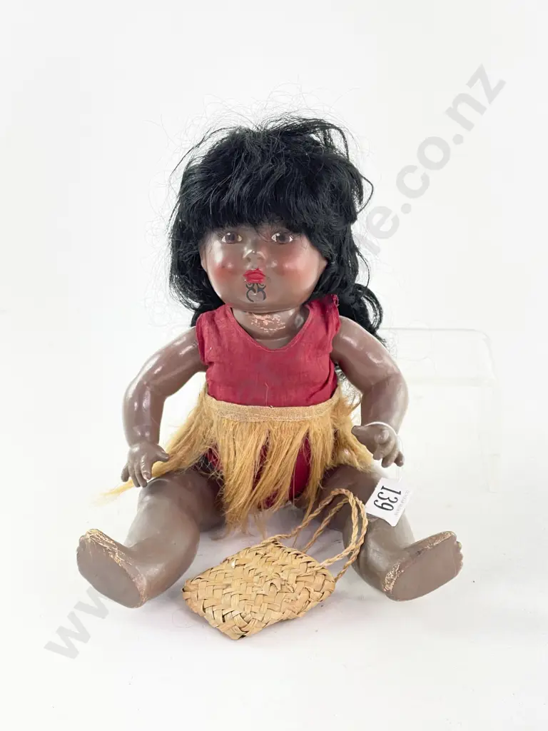 Unmarked All Composition Maori Doll Image 1++