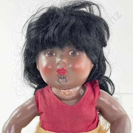 Unmarked All Composition Maori Doll