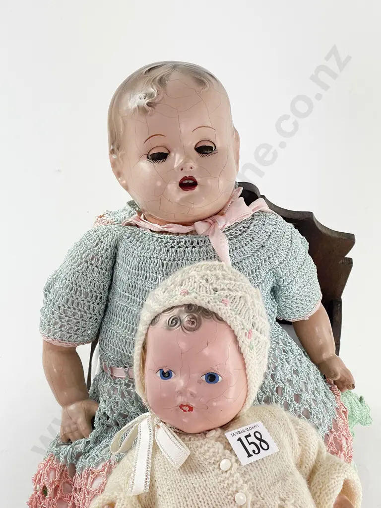 Unmarked Composition Flange Head Doll Image 1++