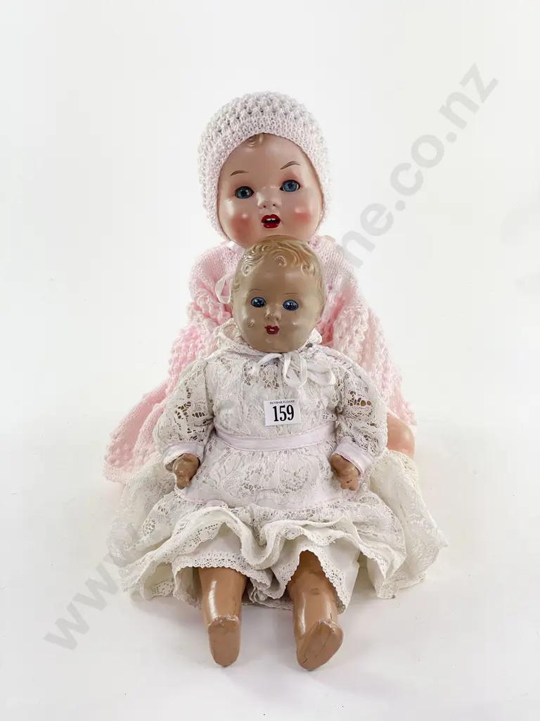 Unmarked Composition Flange Head Doll Image 1++