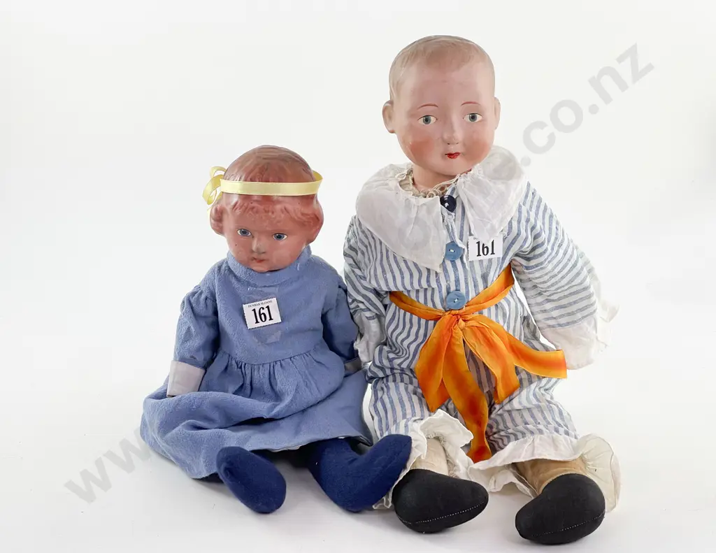 Unmarked Moulded Bisque Character Doll Image 1++