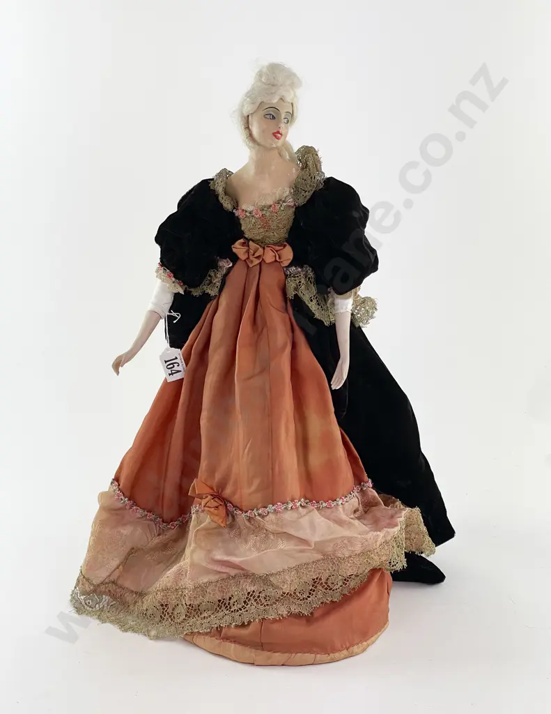 Art Nouveau Wax over Composition Shoulder Plate Doll Image 1++