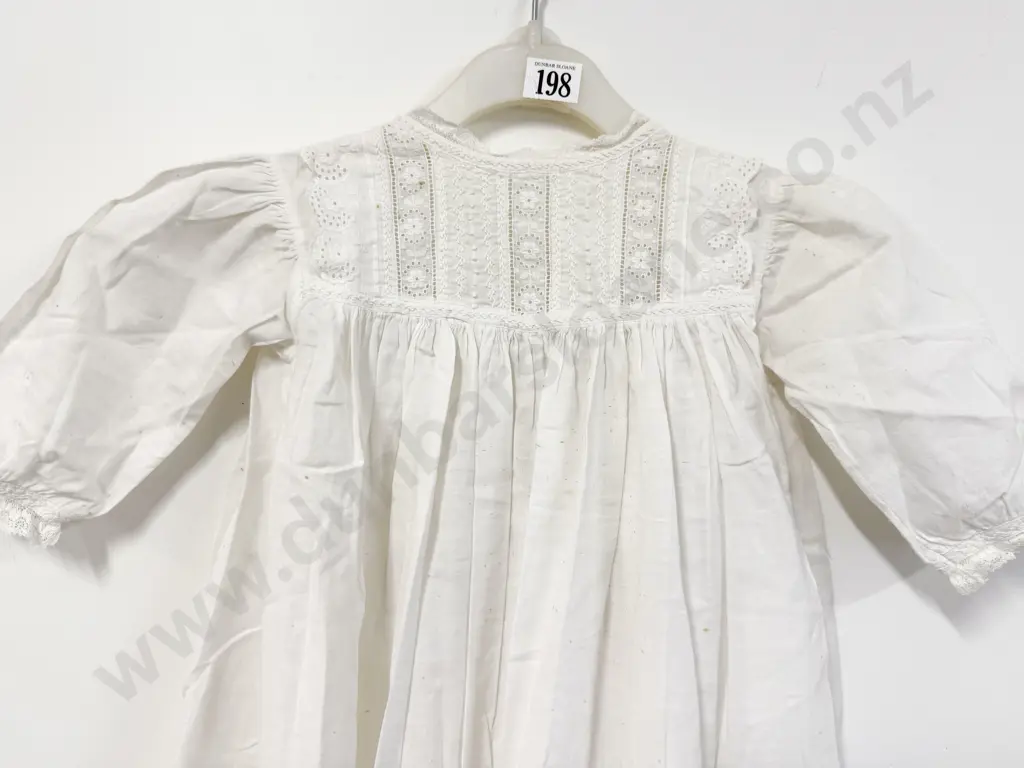 Edwardian Fine Cotton and Lace Christening Gown Image 1++