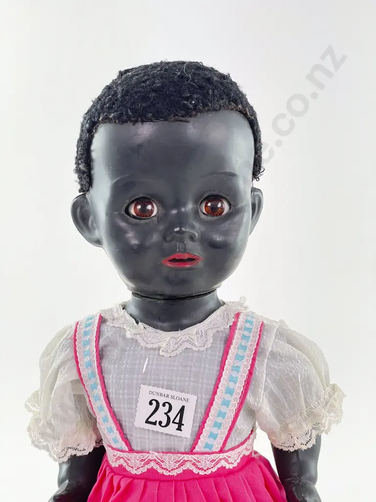 Unmarked Palitoy Black Hard Plastic Flirty Eye Walking Doll 41cm Image 1++