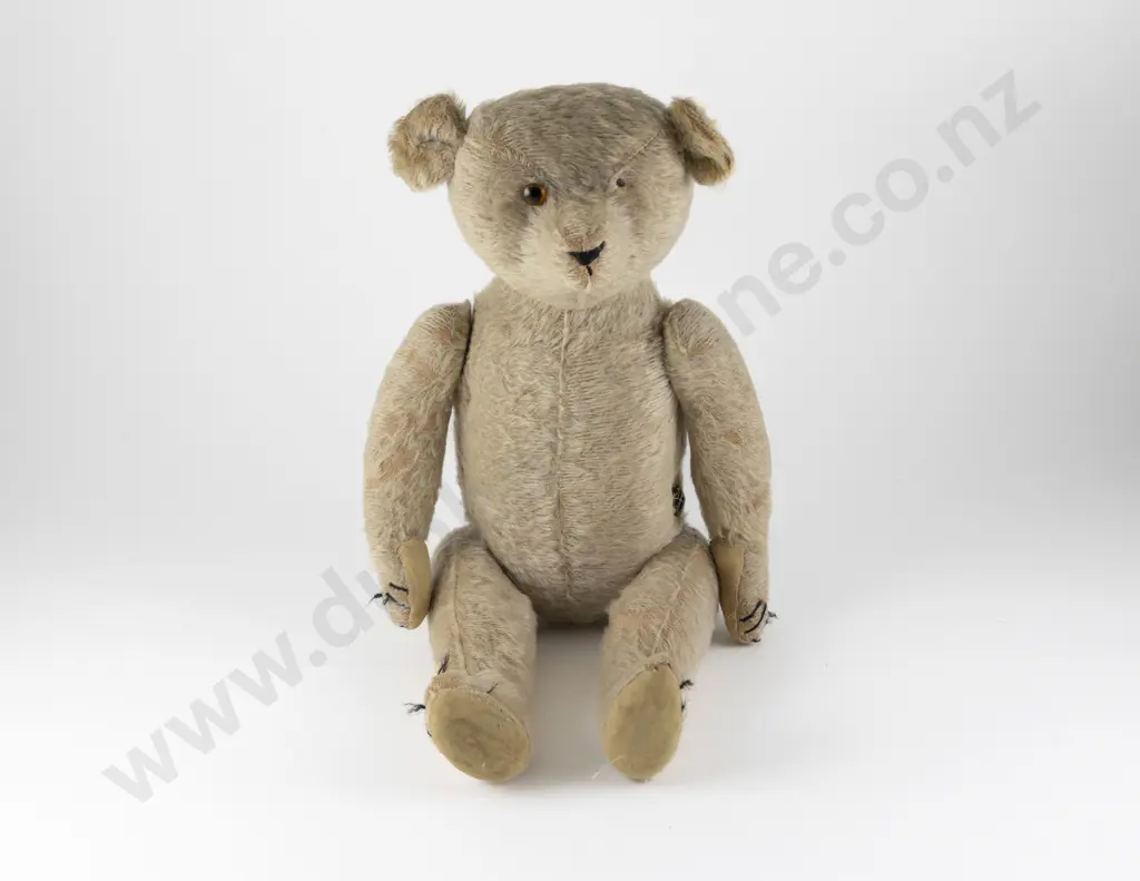 Vintage English Straw Filled Musical Teddy Bear Image 1++
