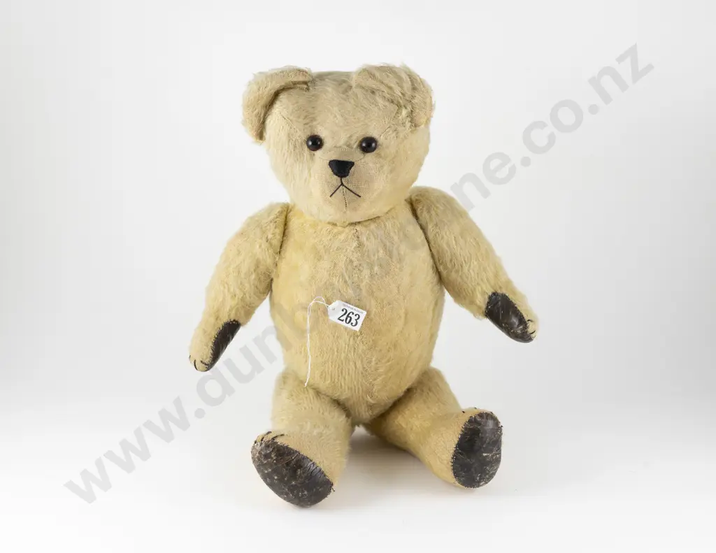 Vintage English Straw Filled Teddy Bear Image 1++