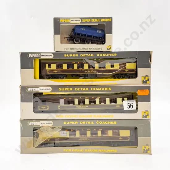 Wrenn Boxed W6002A W6000A W6002 Pullman Coaches & W5023 Milk Wagon
