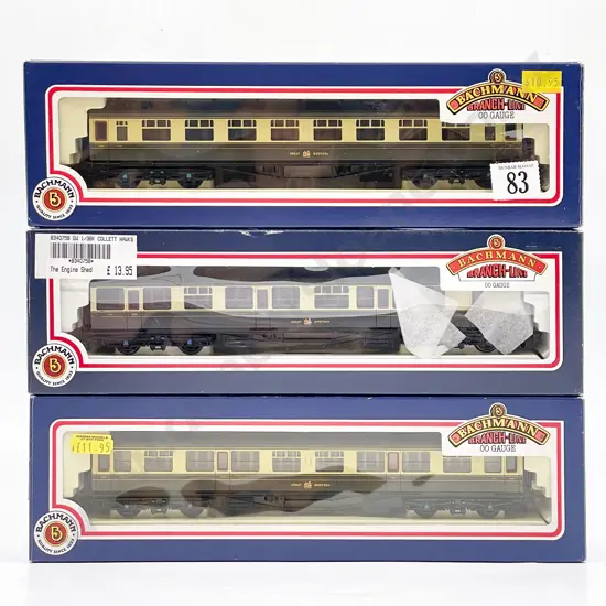 Bachmann 34-125 34-050 34-075B Boxed GWR 1st/3rd 3rd 1st/3rd/Brake Coaches