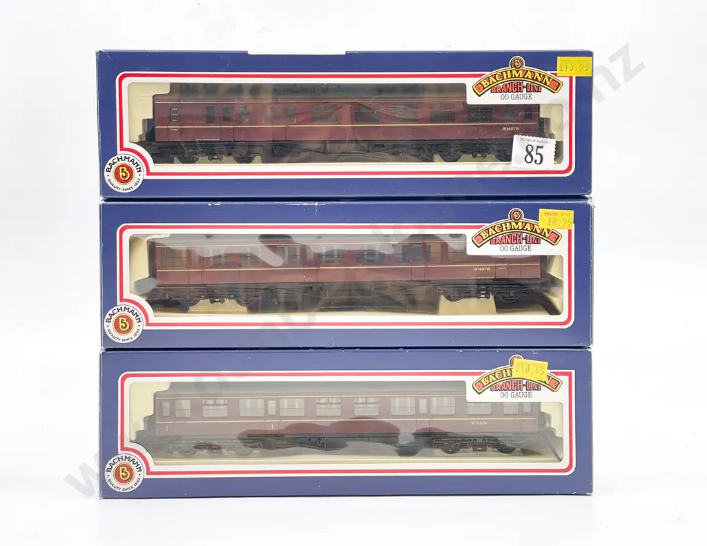Bachmann 34-175 34-275 34-150 Boxed BR 2nd/Brake 3rd/Brake 1st/2nd Maroon Coaches Image 1++