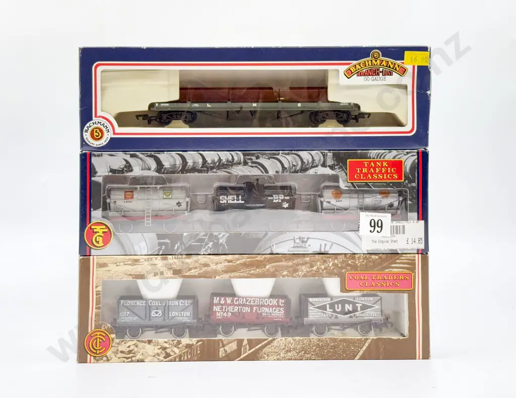 Bachmann Boxed Two Classic Sets Tank Traffic and Coal Traders with Bogie Bolster Wagon Image 1++